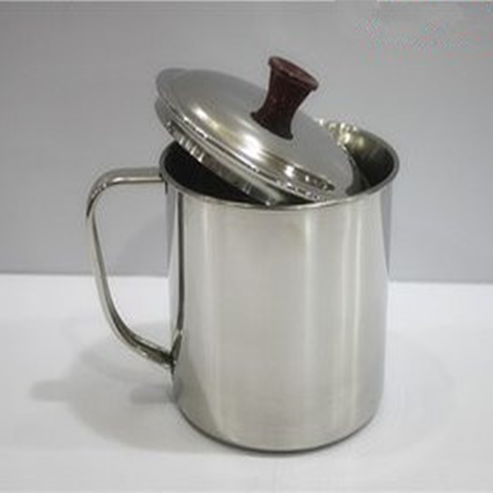 不锈钢杯Φ110×140  带把盖